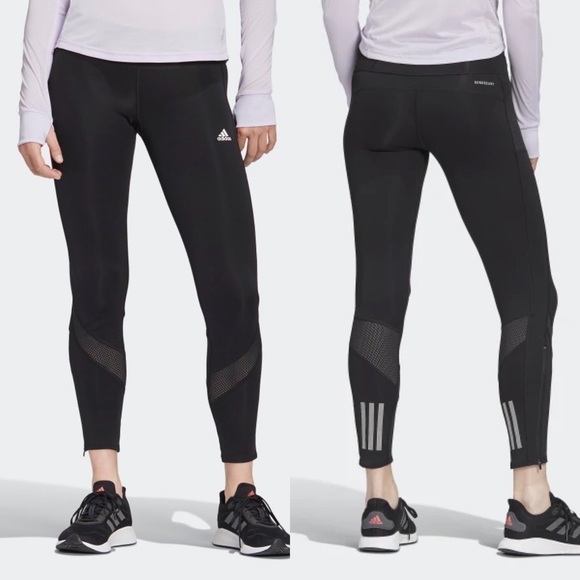 Adidas Own The Run Tights Black White XS - Picture 2 of 14